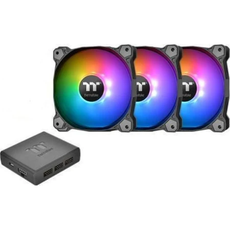 Thermaltake Pure Plus 14 RGB Radiator Fan TT Premium Case Fan 140mm με Σύνδεση 4-Pin PWM 3τμχ