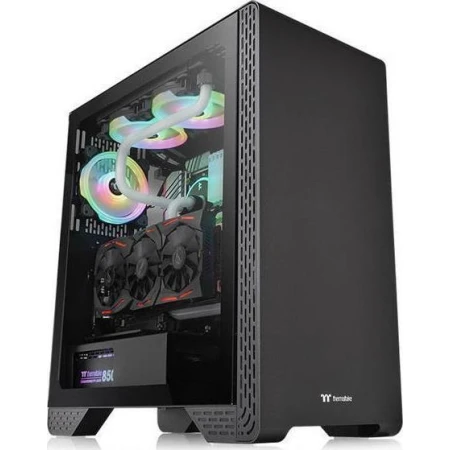 Thermaltake S300 Gaming Midi Tower Κουτί Υπολογιστή με Πλαϊνό Παράθυρο Μαύρο