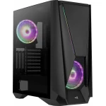 Aerocool Visor Gaming Midi Tower Κουτί Υπολογιστή με Πλαϊνό Παράθυρο και RGB Φωτισμό Μαύρο - Image 1