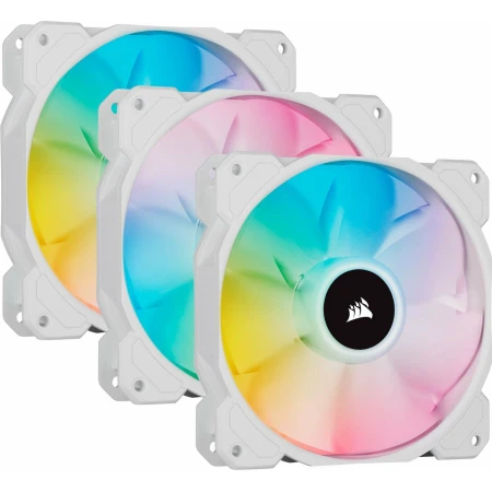 Corsair iCUE SP120 RGB Elite Performance Case Fan με Σύνδεση 4-Pin PWM 3τμχ Λευκό