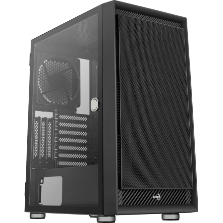 Aerocool Graphite v1 Gaming Midi Tower Κουτί Υπολογιστή με Πλαϊνό Παράθυρο Μαύρο
