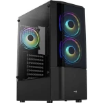 Aerocool Quantum v3 Gaming Midi Tower Κουτί Υπολογιστή με Πλαϊνό Παράθυρο και RGB Φωτισμό Μαύρο - Image 1