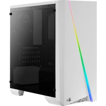 Aerocool Cylon Mini Gaming Mini Tower Κουτί Υπολογιστή με Πλαϊνό Παράθυρο και RGB Φωτισμό Λευκό