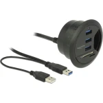 DeLock In-Desk Hub 3 Port USB 3.0 + 2 Slot SD Card Reader (62869) - Image 1