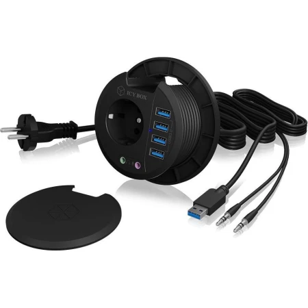 RaidSonic Icy Box 4 Port USB 3.0 Tisch-Hub