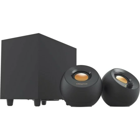 Creative Pebble Plus Ηχεία Υπολογιστή 2.1 με Ισχύ 8W σε Μαύρο Χρώμα