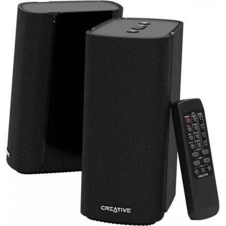 Creative T100 Ασύρματα Ηχεία Υπολογιστή 2.0 με Bluetooth και Ισχύ 40W σε Μαύρο Χρώμα