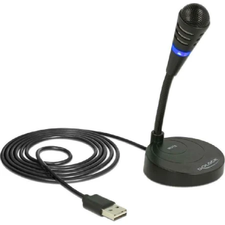 DeLock USB Microphone with base and Touch-Mute Button με Σύνδεση USB