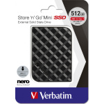 Verbatim Store 'n' Go Mini SSD USB 3.2 512GB 2.5" Μαύρο - Image 3