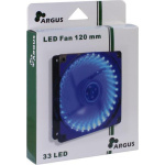 Inter-Tech L-12025 Case Fan με Μπλε Φωτισμό και Σύνδεση 3-Pin / 4-Pin Molex Μπλε - Image 2