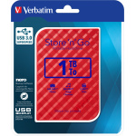 Verbatim Store 'n' Go Gen 2 USB 3.0 Εξωτερικός HDD 1TB 2.5" Κόκκινο - Image 4