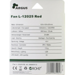 Inter-Tech L-12025 Case Fan με Κόκκινο Φωτισμό και Σύνδεση 3-Pin / 4-Pin Molex - Image 3