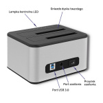 Qoltec 5316 Docking Station για 2 Σκληρούς Δίσκους SATA 3.5" / 2.5" με σύνδεση USB 3.0 (50316) - Image 3