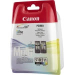Canon PG-510/CL-511 Πακέτο 2 Μελανιών Εκτυπωτή InkJet Πολλαπλό (Color) / Μαύρο (2970B010) - Image 1
