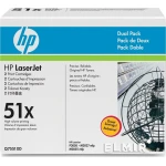 HP 51X Multipack Toner Laser Εκτυπωτή Μαύρο High Yield 2τμχ (Q7551XD) - Image 2