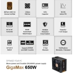 Zalman GigaMax ZM650-GVII 650W Τροφοδοτικό Υπολογιστή Full Wired 80 Plus Bronze - Image 4