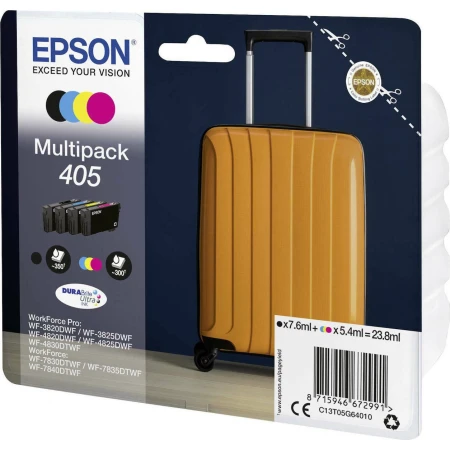 Epson 405 Πακέτο 4 Μελανιών Εκτυπωτή InkJet Κίτρινο / Κυανό / Ματζέντα / Μαύρο (C13T05G64010)