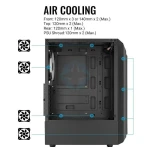 Aerocool Bionic V2 Midi Tower Κουτί Υπολογιστή με Πλαϊνό Παράθυρο και RGB Φωτισμό Μαύρο - Image 5