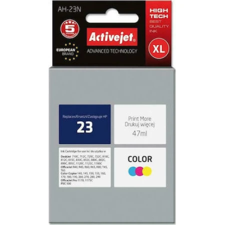 Active Jet Συμβατό Μελάνι Εκτυπωτή InkJet HP 23 C1823D 47ml Πολλαπλό (Color)
