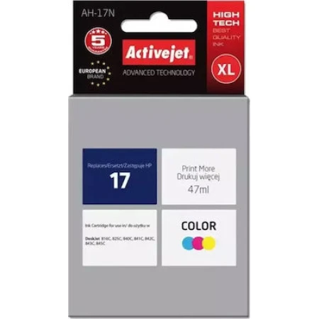 Active Jet Συμβατό Μελάνι Εκτυπωτή InkJet HP 17 C6625A 47ml Πολλαπλό (Color)