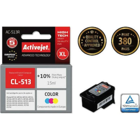 Active Jet Συμβατό Μελάνι Εκτυπωτή InkJet Canon CL-513 15ml Πολλαπλό (Color)