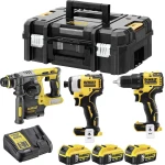Dewalt DCK377P3T Σετ Δραπανοκατσάβιδο & Πιστολέτο & Παλμικό Κατσαβίδι 18V με 3 Μπαταρίες 5Ah και Θήκη - Image 3