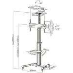 Reflecta TV Stand 70VC-Shelf Βάση Τηλεόρασης Δαπέδου έως 70" και 50kg - Image 5