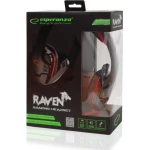 Esperanza Raven Over Ear Gaming Headset με σύνδεση 2x3.5mm Κόκκινο - Image 4