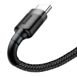 Baseus Cafule Braided USB 2.0 Cable USB-C male - USB-A male Μαύρο 1m (CATKLF-BG1) - Image 3