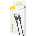 Baseus Cafule Braided USB 2.0 Cable USB-C male - USB-A male Μαύρο 1m (CATKLF-BG1) - Image 6