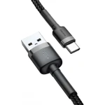 Baseus Cafule Braided USB 2.0 Cable USB-C male - USB-A male Μαύρο 1m (CATKLF-BG1) - Image 4
