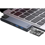 Baseus Docking Station με Διπλό USB-C HDMI 4K PD Ethernet Γκρι (CAHUB-L0G) - Image 5