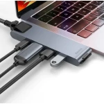 Baseus Docking Station με Διπλό USB-C HDMI 4K PD Ethernet Γκρι (CAHUB-L0G) - Image 4