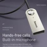 Baseus Καλώδιο AUX Αυτοκινήτου Wireless Bluetooth 5 45cm - Image 6