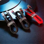 Baseus Cafule Braided USB 2.0 Cable USB-C male - USB-A male Μαύρο 0.5m (CATKLF-A91) - Image 3