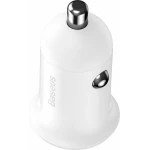 Baseus Φορτιστής Αυτοκινήτου Λευκός Grain Pro Συνολικής Έντασης 3.1A με Θύρες: 2xUSB - Image 3