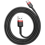 Baseus Cafule Braided USB 2.0 Cable USB-C male - USB-A male Μαύρο 1m (CATKLF-B91) - Image 4
