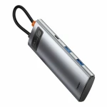 Baseus Metal Gleam USB-C Docking Station με HDMI 4K PD Γκρι - Image 4