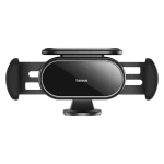 Baseus Βάση Κινητού Αυτοκινήτου Steel Cannon Pro solar με Ρυθμιζόμενα Άγκιστρα και Ασύρματη Φόρτιση Μαύρη - Image 3
