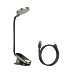 Baseus Mini Reading Clip Lamp Φωτιστικό Γραφείου με Εύκαμπτο Βραχίονα και Κλιπ σε Μαύρο Χρώμα - Image 1