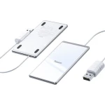 Baseus Ασύρματος Φορτιστής (Qi Pad) 15W Λευκός (Card Ultra Thin) - Image 1