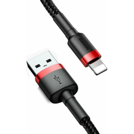 Baseus Cafule Braided USB to Lightning Cable Black/Red 2m (CALKLF-C19)
