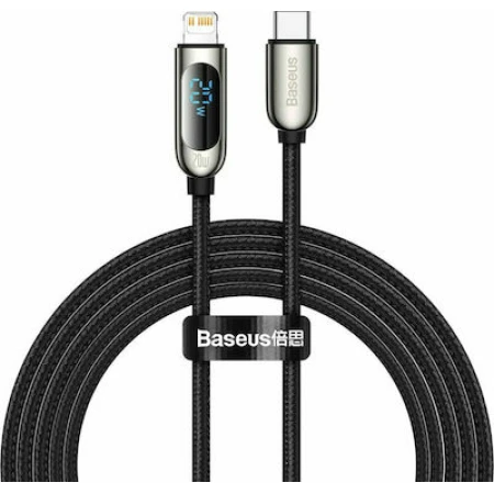 Baseus Display Braided USB-C to Lightning Cable 20W Μαύρο 2m (CATLSK-A01)