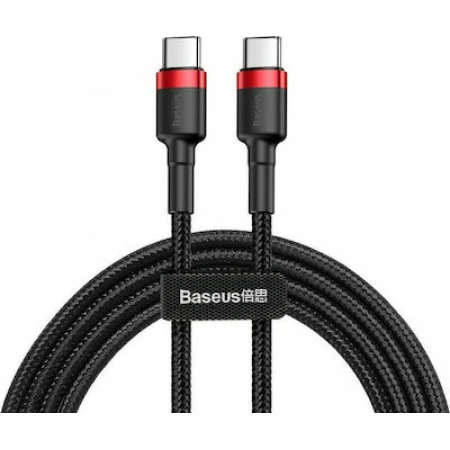 Baseus Cafule Braided USB 2.0 Cable USB-C male - USB-C male Μαύρο 2m (CATKLF-H91)