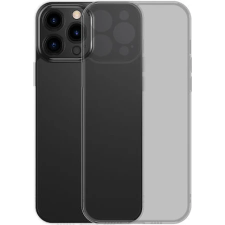 Baseus Frosted Glass Back Cover Σιλικόνης Μαύρο (iPhone 13 Pro Max)