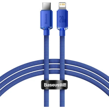 Baseus Crystal Shine Braided USB-C to Lightning Cable 20W Μωβ 1.2m (CAJY000203)