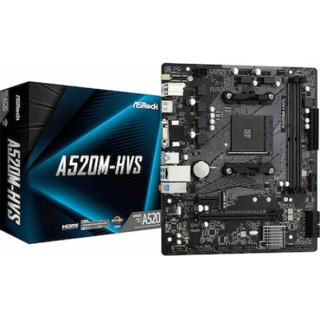 ASRock A520M-HVS Motherboard Micro ATX με AMD AM4 Socket