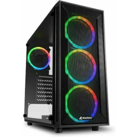 Sharkoon TG4M ARGB Gaming Midi Tower Κουτί Υπολογιστή με Πλαϊνό Παράθυρο Μαύρο