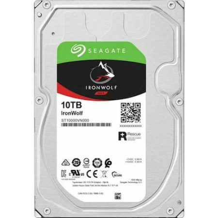 Seagate Ironwolf 10TB HDD Σκληρός Δίσκος 3.5" SATA III 7200rpm με 256MB Cache για NAS