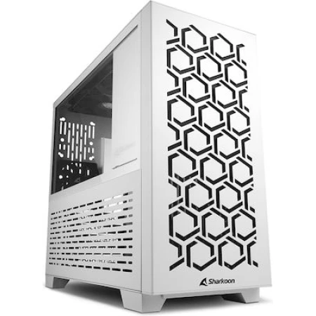 Sharkoon MS-Y1000 Midi Tower Κουτί Υπολογιστή με Πλαϊνό Παράθυρο Λευκό